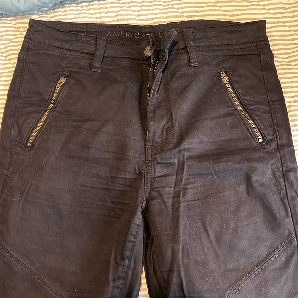 Super high rise jegging with zipper detail, size 8-SHORT